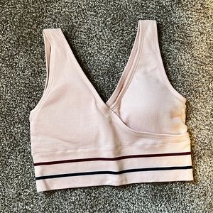 ZYIA Blossom Waffle Stripe Bra 🌸